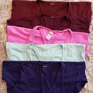VS Pink Racerback Tank Tops
